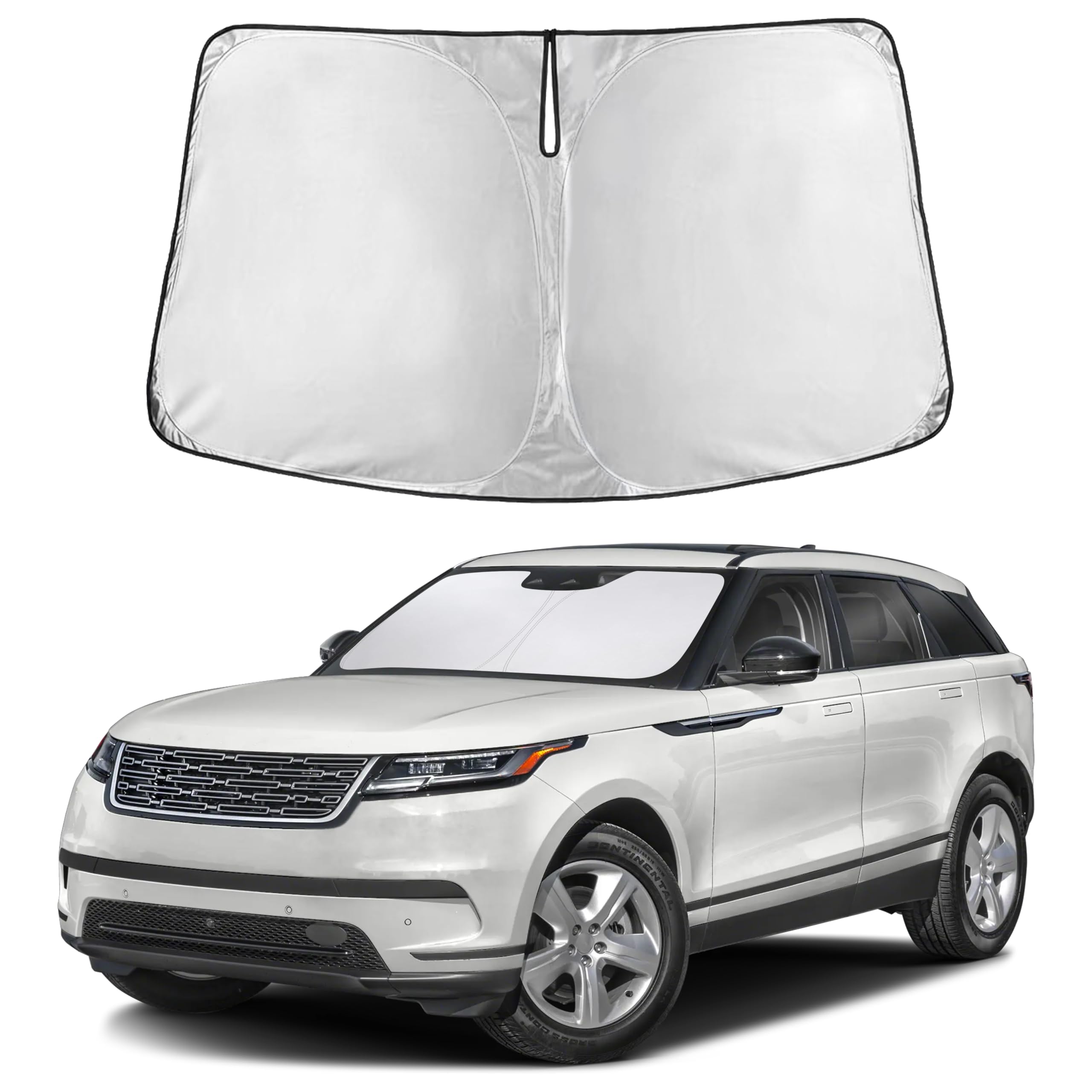 Autovir Windshield Sun Shade Fit for 2017-2024 2025 2026 Land Rover Range Rover Velar Sunshade, Front Car Window Shades Sun Visor, Blocks UV Rays & Heat, Car Accessories Fit for Land Rover Range Rover Velar 2017-2026