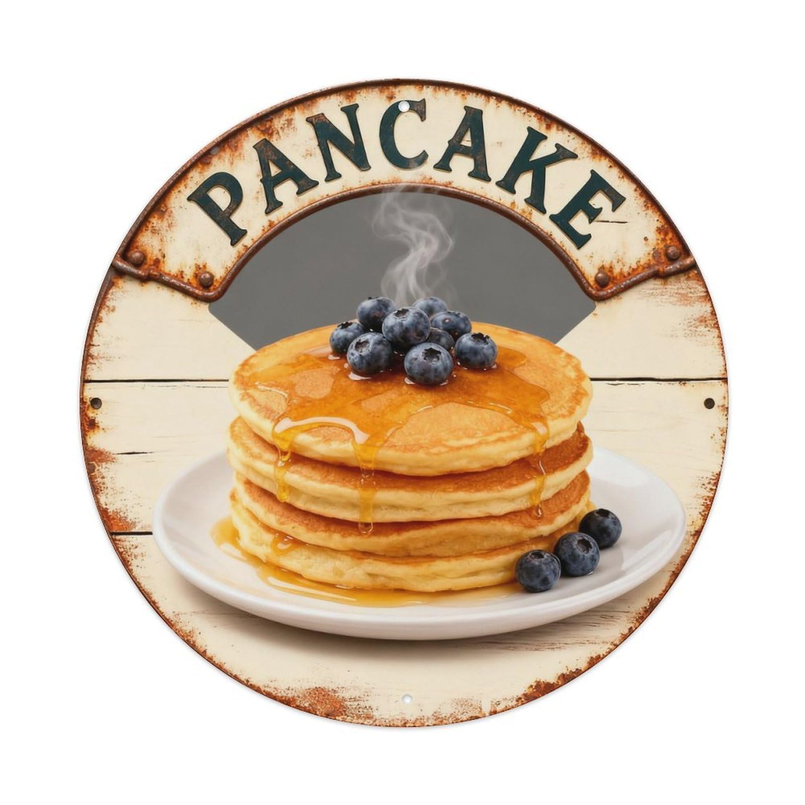 Pancake Sign Metal Tin Sign Plaque