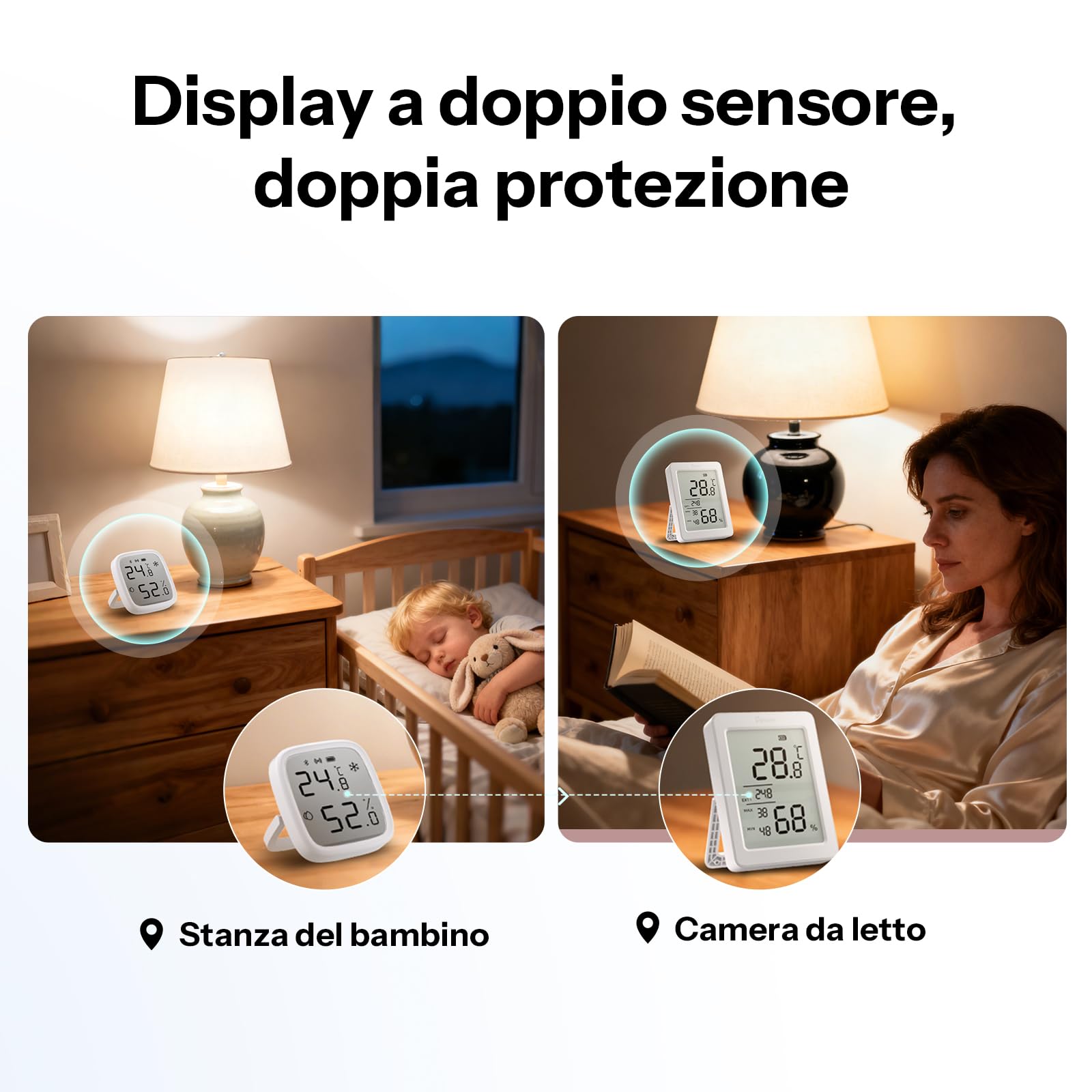SONOFF SNZB-02DR2 AirGuard TH Czujnik Zigbee Temperatura Wilgotność LCD 3,6" Monitorowanie Aplikacja
