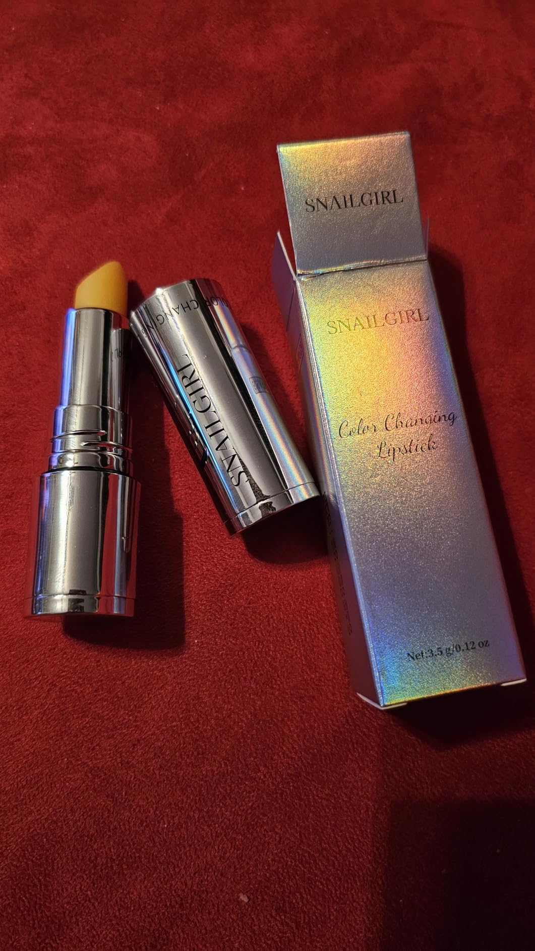 QIC Transferproof Color Changing Lipstick,Color Changing Lipstick for Women Girls,Temperature Change Moisturizer,Waterproof Moisturizer Lip Balm(Gold Foil)