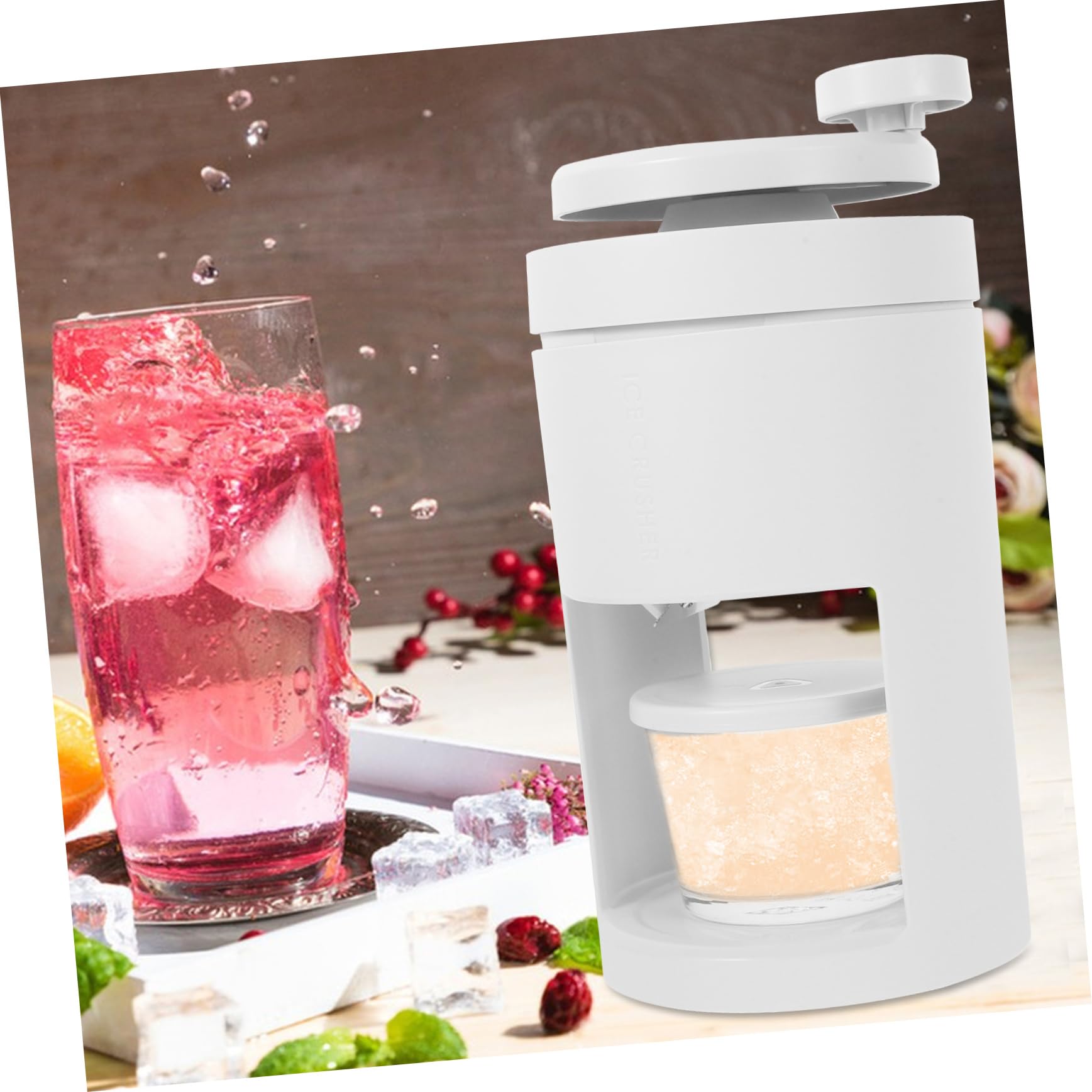 MOLUCKFU Hand Crank Ice Shaver Machine Snow Cone Maker No Electricity Needed Portable for Smoothie Making for Diy Treats
