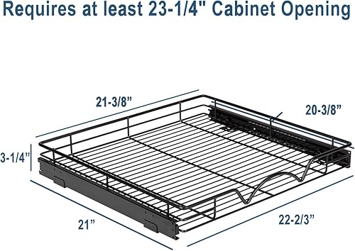Miniatura 3 de HOLDN' STORAGE Organizador de gabinete extraíble, organizador resistente con garantía limitada de por vida -22 pulgadas de ancho x 21 pulgadas de