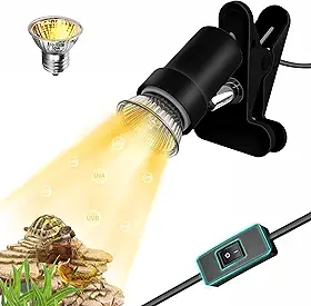 GOZILLA Lâmpada De Aquecimento Para Répteis, Lâmpada Para Tartarugas Com Lâmpada Uva/Uvb De 50 W, Clipe Giratório 360°, Luz Para Aquecimento De Répteis Para Tanques De Anfíbios E Répteis, Terrários