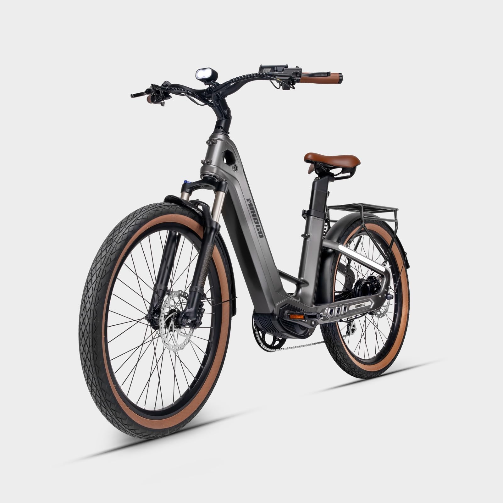 mihogo AIR Bici Elettrica, Carbon E-Bike, Con Doppia Batteria 48V (9.6 * 2) Ah, 85 Nm, Autonomia 206 km, Navigazione Bluetooth, Fat Bike Ideale per Città e Trekking – Uomo e Donna