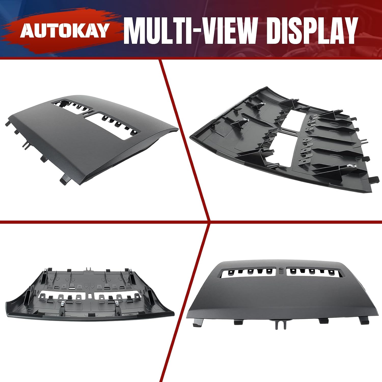 AUTOKAY 68414-ED50C Front Upper Top Center Dash Air Vent Trim Bezel Fits for Nissan Versa 2007 2008 2009 2010 2011 2012, Left-Hand Drive only