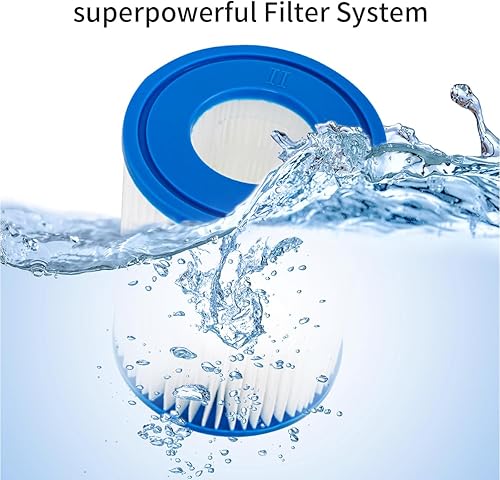 Miniatura 3 de WuYan Paquete de 4 filtros de piscina compatibles con cartucho tipo II, filtro de repuesto compatible con bomba de filtro de spa Lay Z