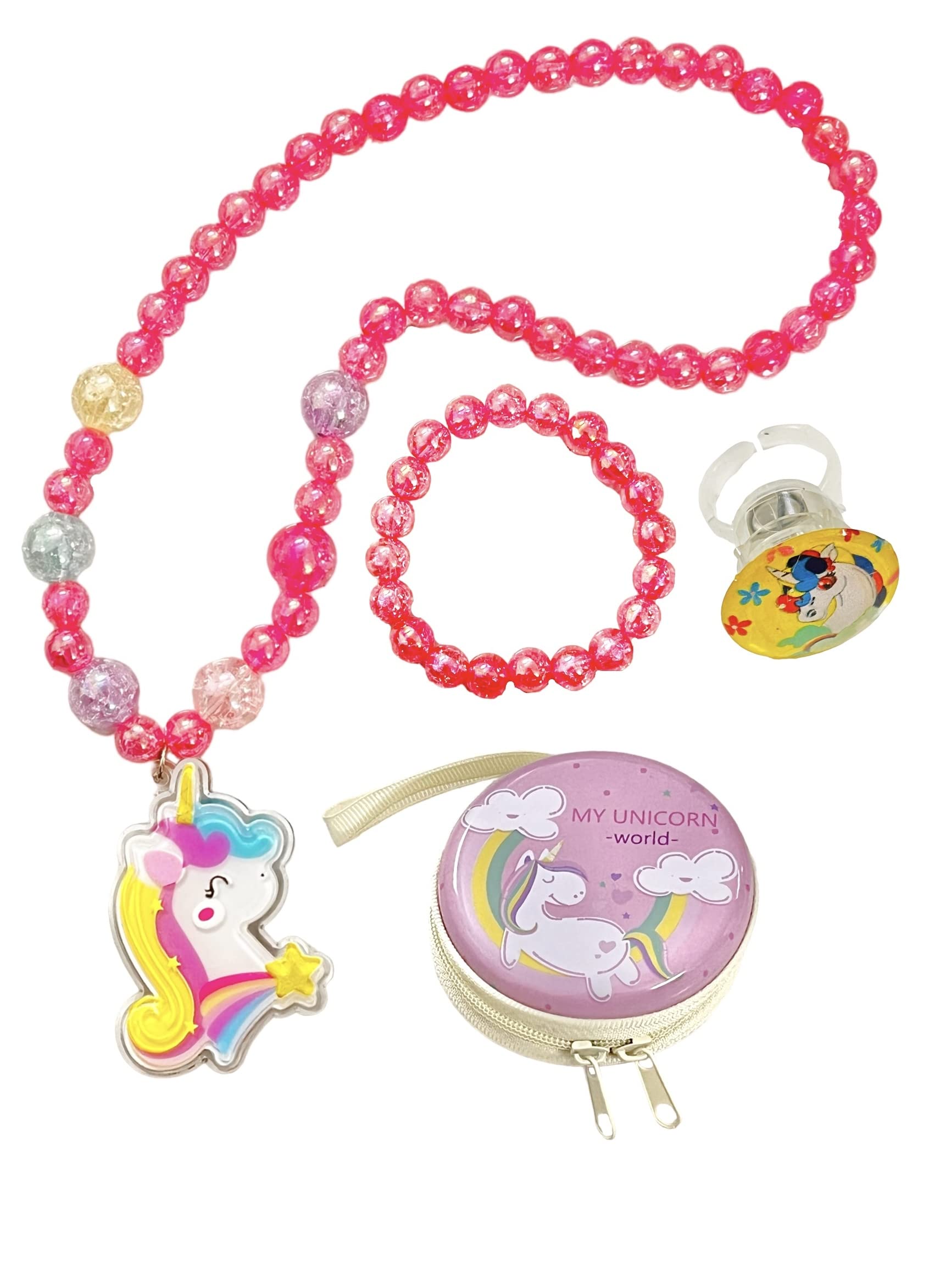 LE DELITE Unicorn Stylish Designed Fancy Western Traditional Necklaces Chain with,ring and bracelet set Chocker Locket Pendant Party-Wear Fashion Jewellery For kids, Girls Trendy, Modern. (B09V5MYQ4P) Amazon Price History, Amazon Price Tracker