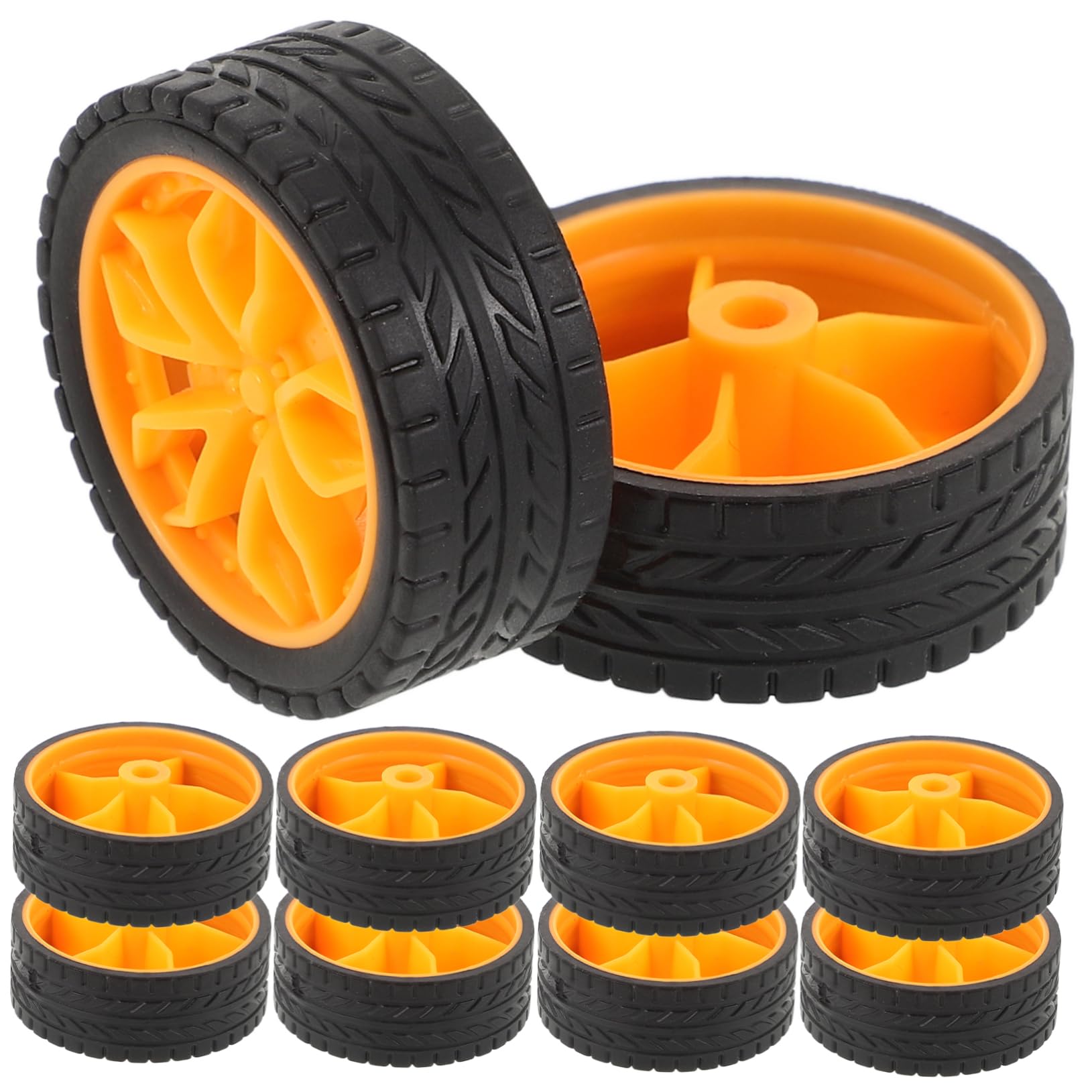 DECHOUS 28pcs DIY Boy Girl Cars Lightweight Toy Wheels for Truck Models Versatile Replacement Car Wheels for Crafts and Playthings