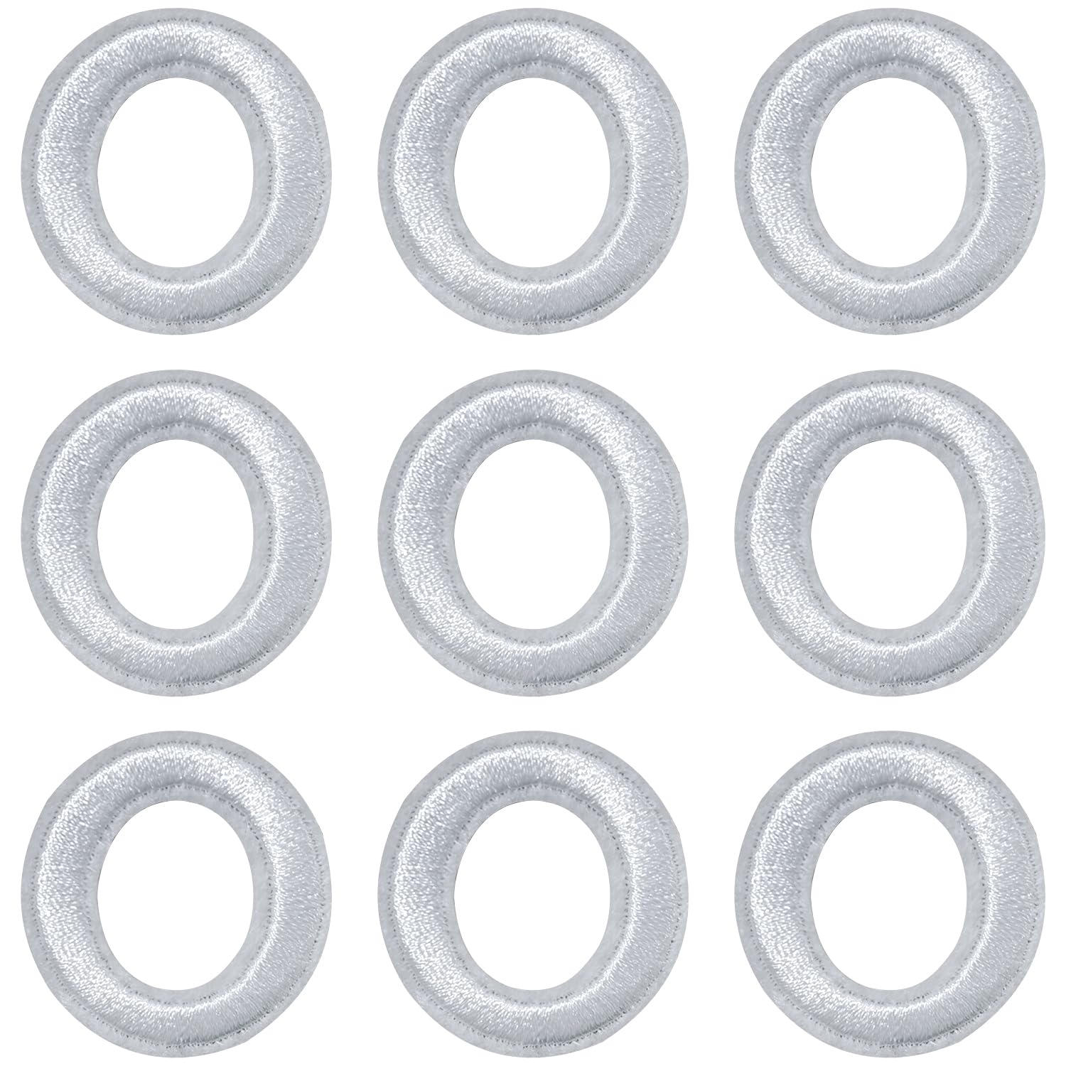 IANZE 9PCS Iron on Letter Patches, White Letter O Patches Embroidered Letter Patch for Clothing, Jeans, Hats, T-Shirts, Backpacks, Etc. (White-O)