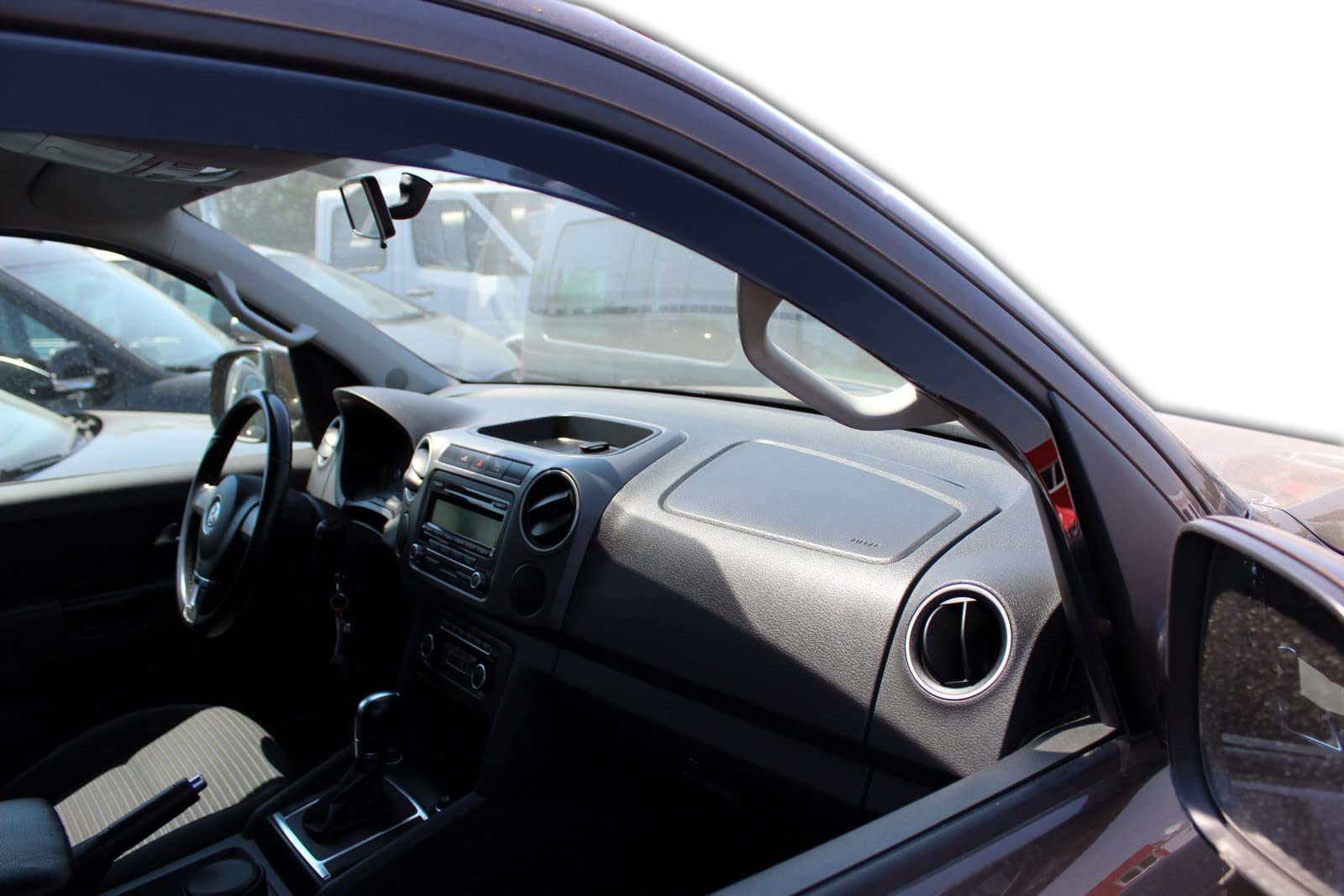 J&J AUTOMOTIVE Deflettori d'Aria per Volkswagen Amarok 4-Porte 2010-2016, Set da 4 Pezzi, Nero Fumé Oscurato Heko