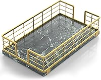 Vista 26 de Servilletero para mesa, dispensador de servilletas de pie de hierro de madera para mesa de comedor, granja, cóctel, picnic, soportes de madera