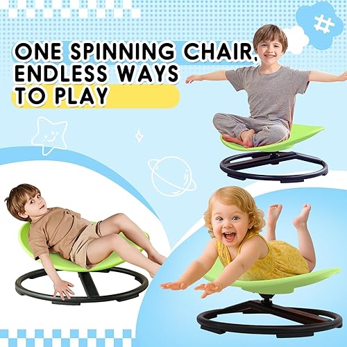 Miniatura 4 de Silla sensorial para niños con autismo, silla giratoria para niños, silla giratoria sensorial para mejorar la coordinación física, silla tambaleante