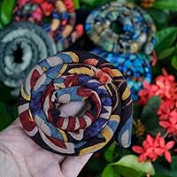 Vista 3 de Lazo para el cabello con cierre en espiral, accesorios para rastas, liga para el cabello flexible para mujeres y hombres con cabello grueso