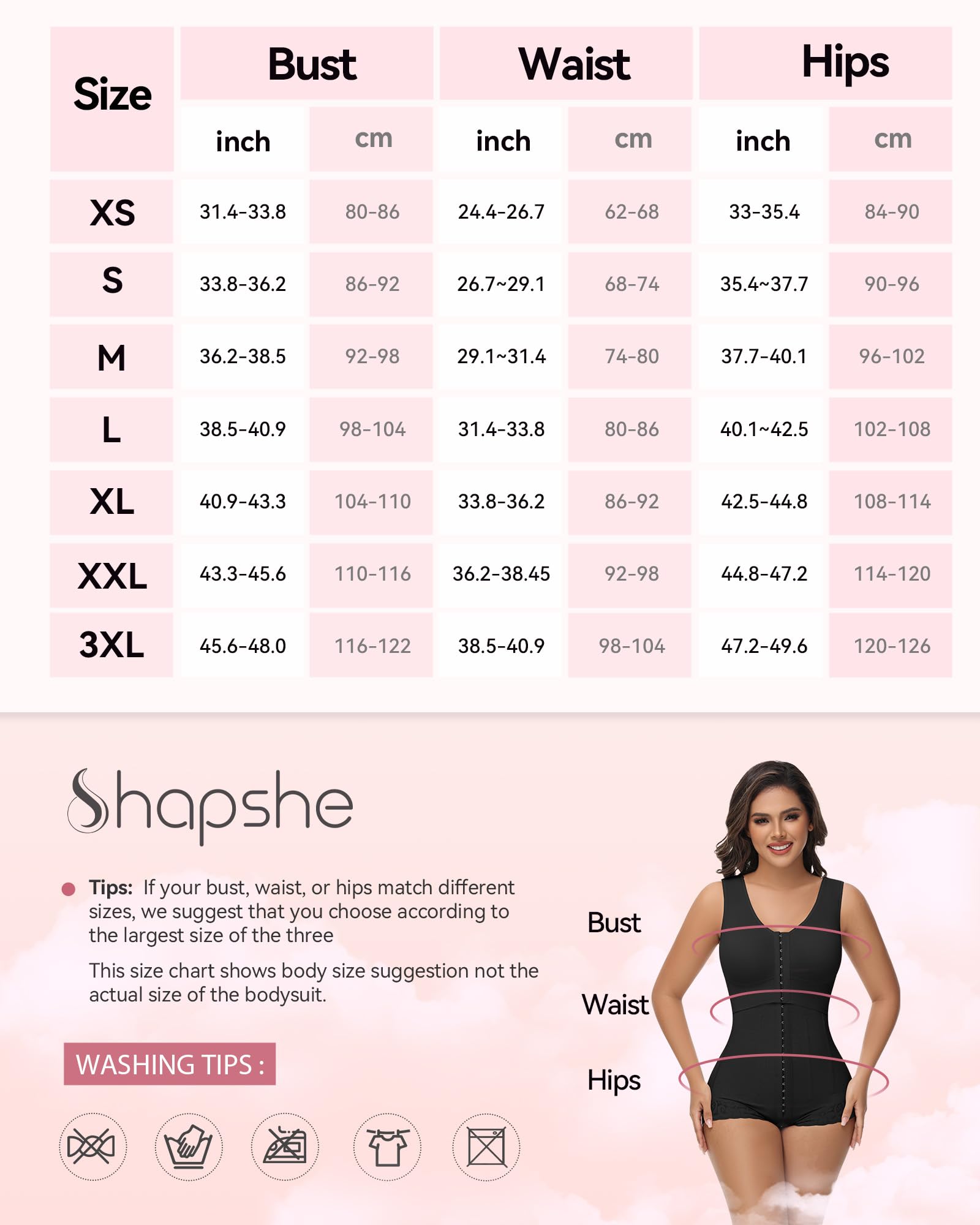 SHAPSHE Fajas Colombianas Moldeadoras BBL Post Surgery Stage 2/3 Body Shaper Contrôle du ventre Haute Compression Vêtement galbant