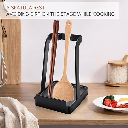 Miniatura 3 de vocheer Soporte para tapa de olla, organizador de cocina de acero inoxidable, soporte para cucharas, soporte de tapa para utensilios de cocina,