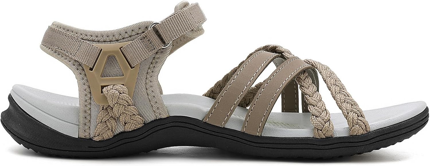UBFEN Womens Hiking Comfort Sport Sandals Beach Vacation Camping Casual Sport Sandals with Adjustable Straps and Arch Support - Image 5