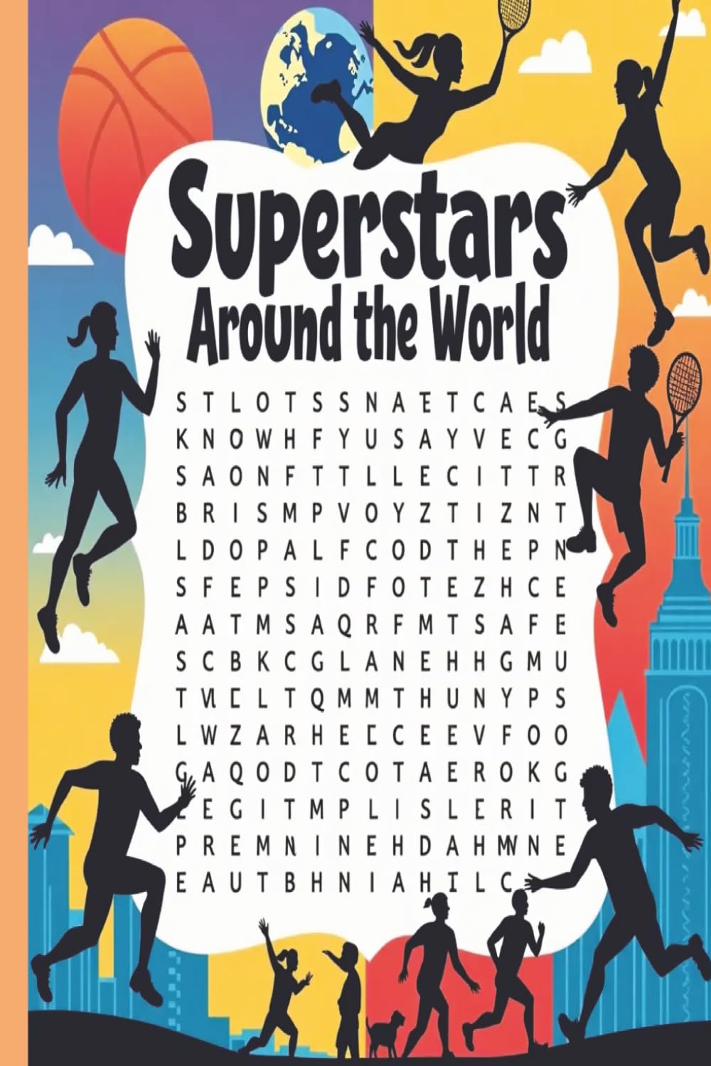 Superstars Around the World Word Search: Celebrities, Athletes, and Global Icons Puzzle Book, 6x9 inch, 110 Pages, 55 Puzzles