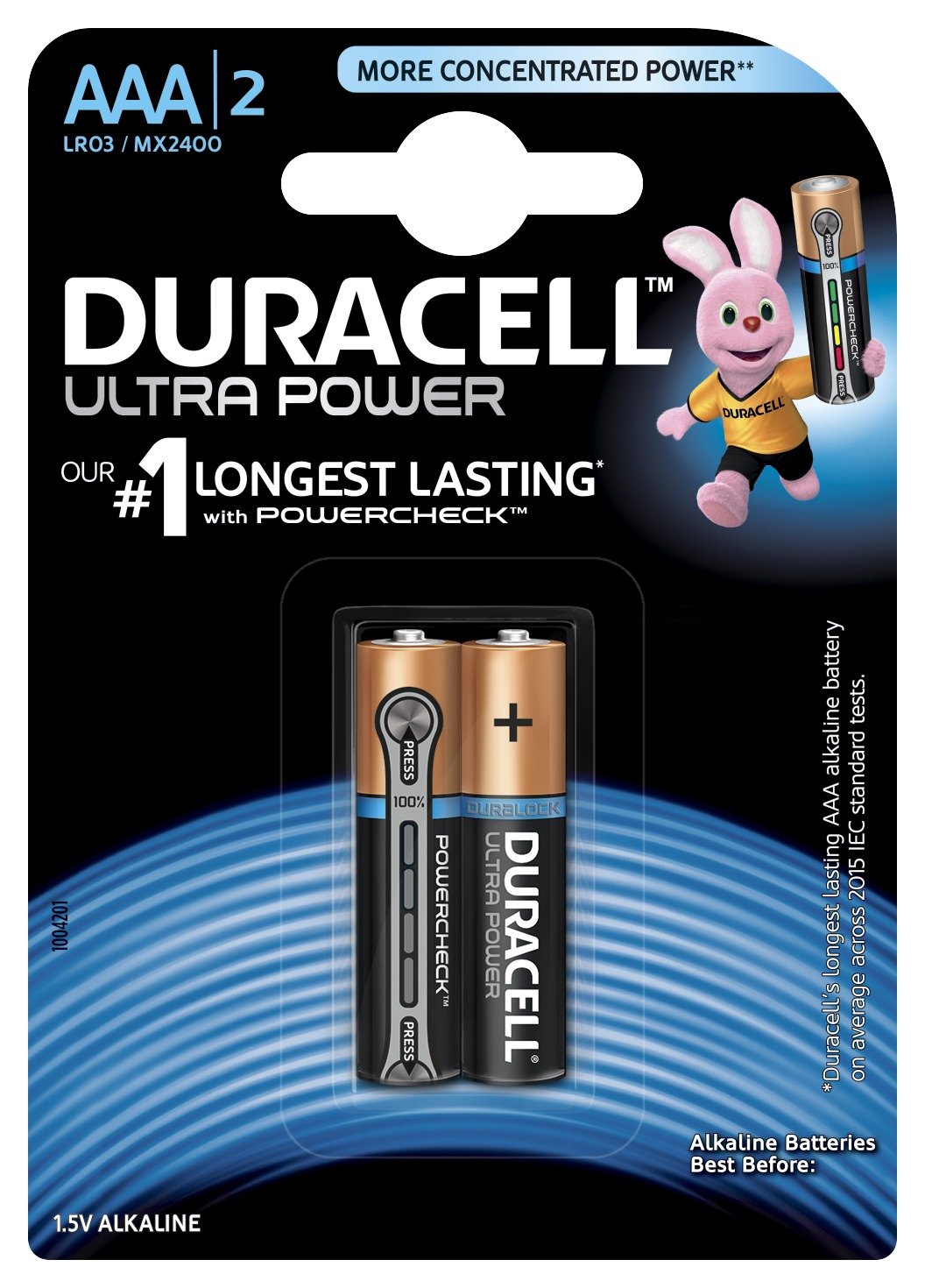 Duracell Ultra AAA Battery with Duralock Technology and PowerCheck 2
