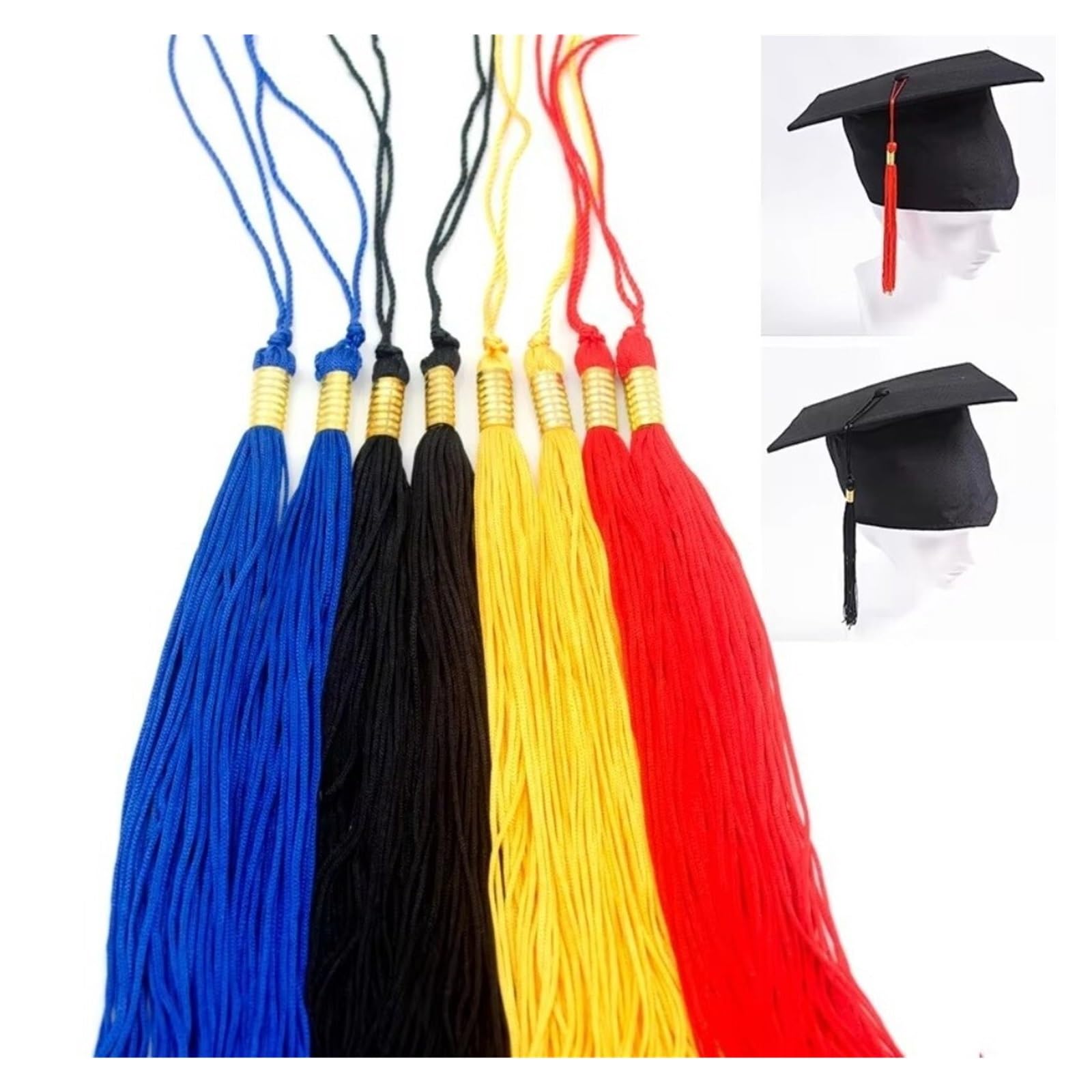 100 borlas de graduación largas para colgar en la ceremonia