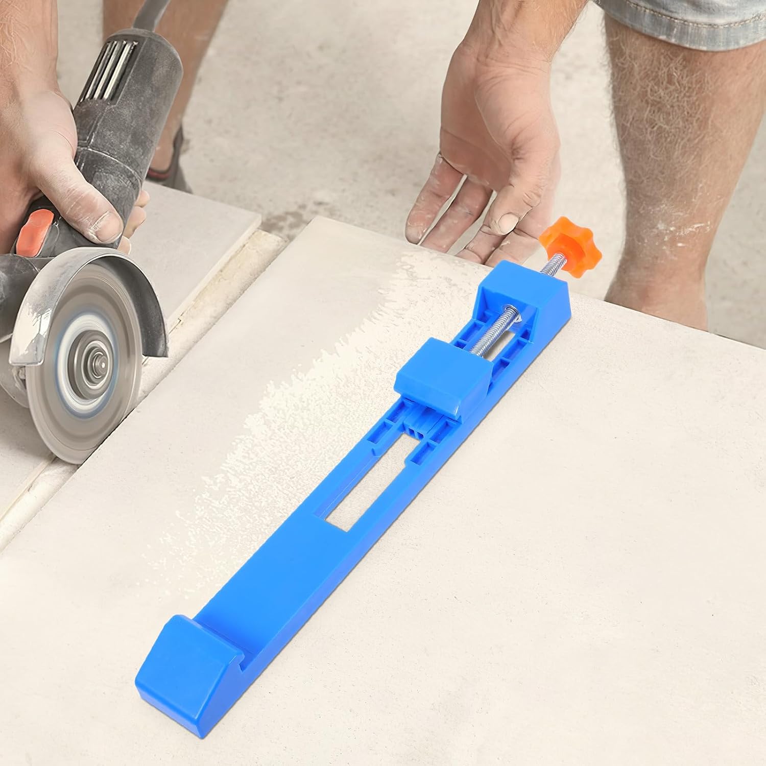 Adjustable Circular Saw with Dual Reverse Buckle Design Cutting Guide Base Portable Abs Positioning Clamp Simple Installation for Woodworking and Metal Cutting Tasks