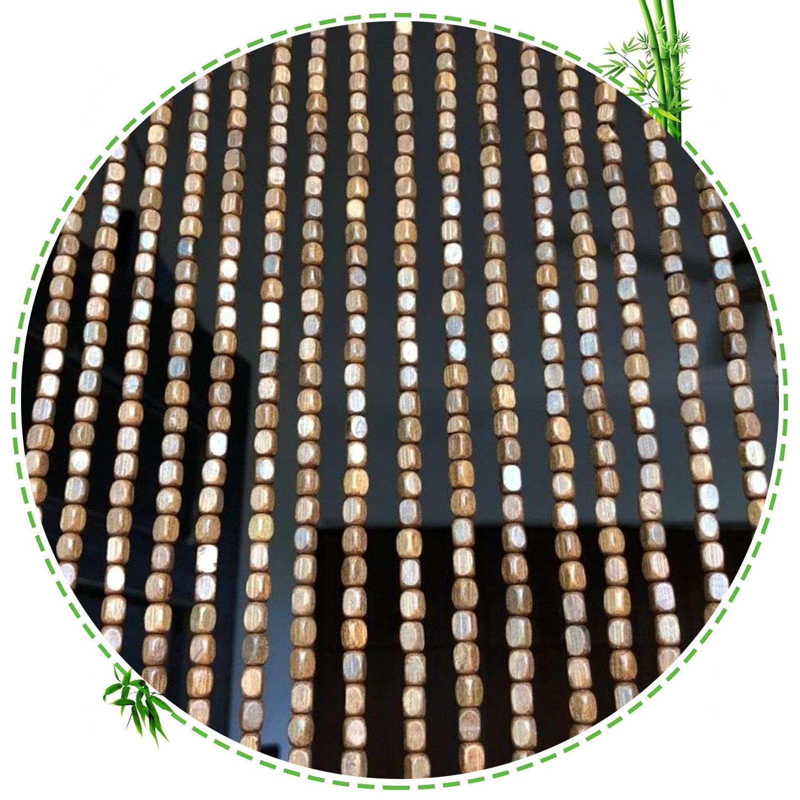 Perles de bambou pour porte séparateur de pièce 50x80cm