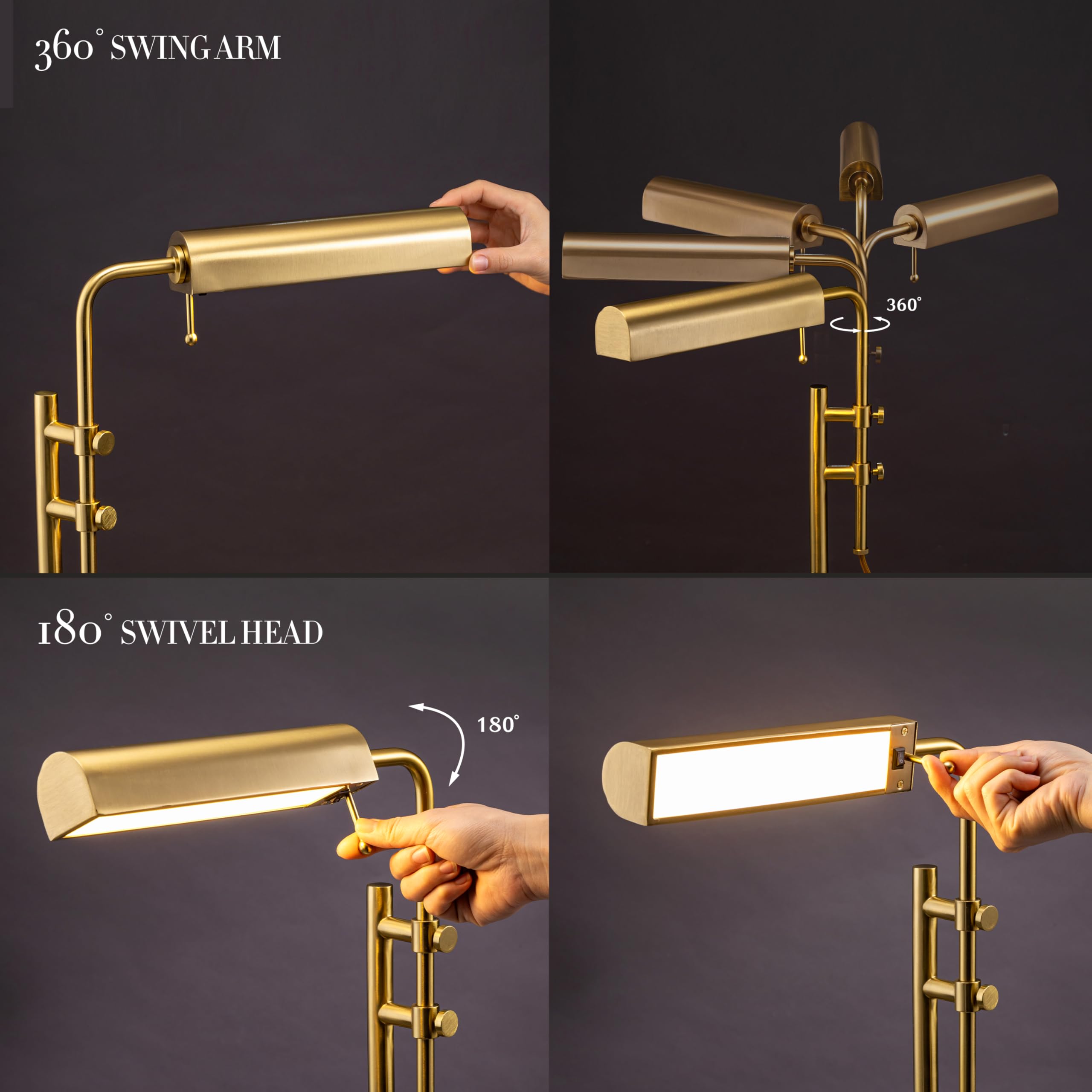 Aurora - Lámpara LED de escritorio de farmacia (dorado) 4