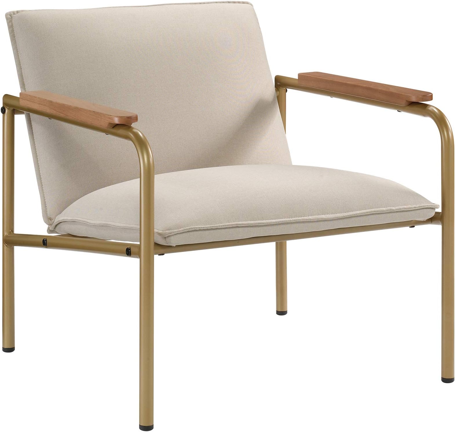 Sauder Coral Cape Lounge Chair, L: 26.77" x W: 28.35" x H: 26.77", Ivory finish
