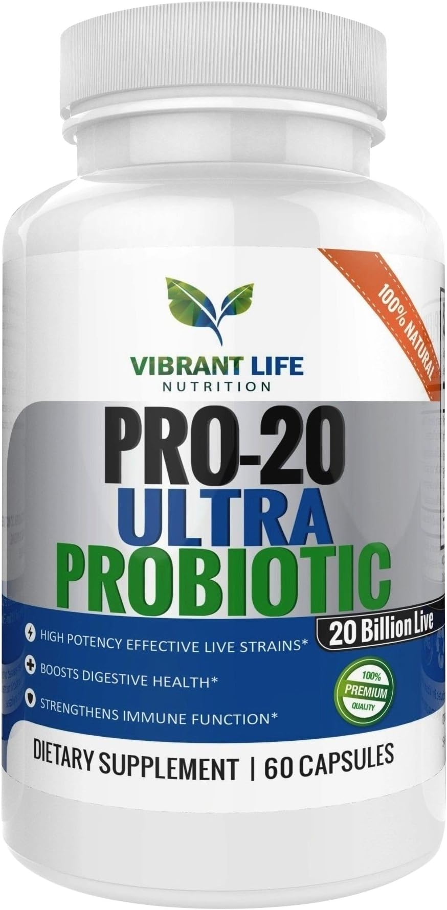 Vibrant Life Nutrition Probiotics Pro-40 Ultra Probiotics, 40 Billion Live, Potent Effective Strains to Improve Digestive Health, Multi-Bottle Discount