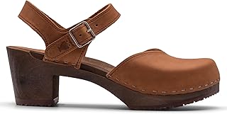Sandgrens Handmade Swedish Wood Clogs for Women, High Heel Sandal | Victoria