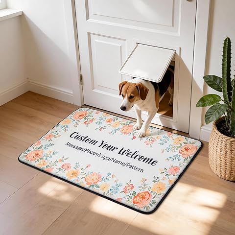 Felpudo Personalizado con Nombre/Foto/Logo - Felpudo de Entrada Casa Antideslizante y Resistente, Felpudos Originales para Entrada, Hogar o Regalo Personalizado (40 x 60 cm)