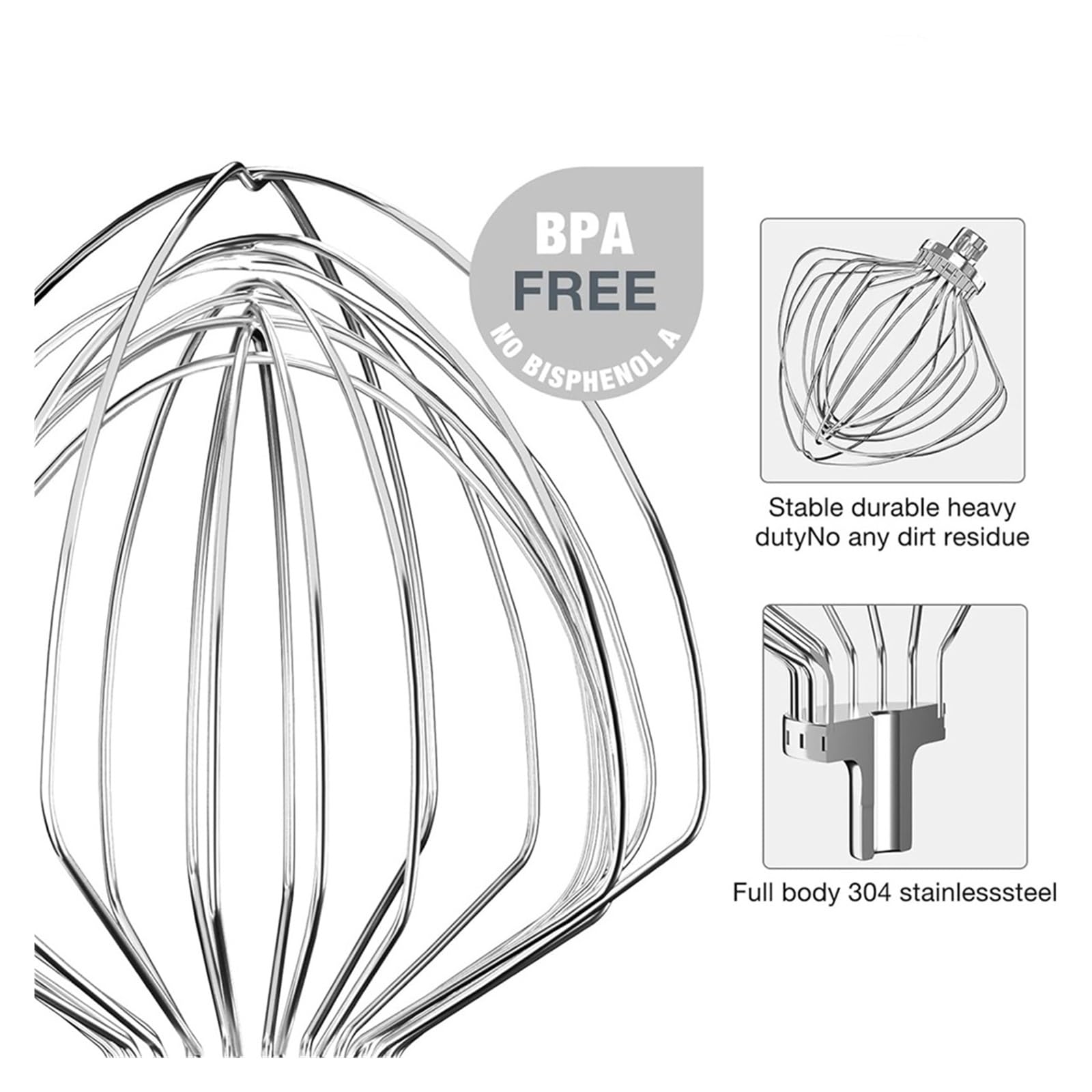 Genérico Accesorio for látigo de 11 Hilos, Compatible con Kitchenaid