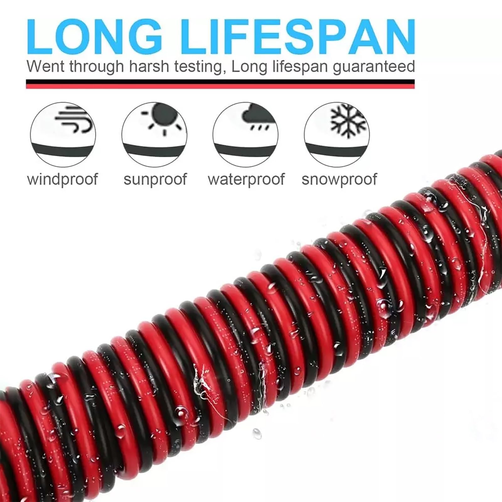 18-28 AWG Elektrische Leitung, 2-adriges Kupferkabel Verzinnt, PVC Isolierung, Niederspannungskabel, Für DIY, Elektronik, Modellbau, Auto, LED(100ft,22AWG)