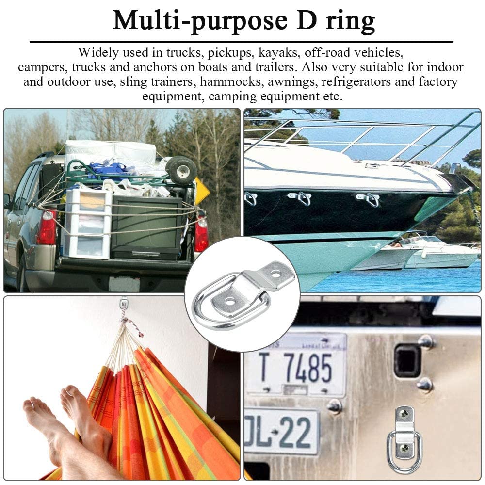 Set Anelli Di Ancoraggio A D - 8 Pezzi Per Parete/Soffitto, Supporto 400 Kg - Foto 6