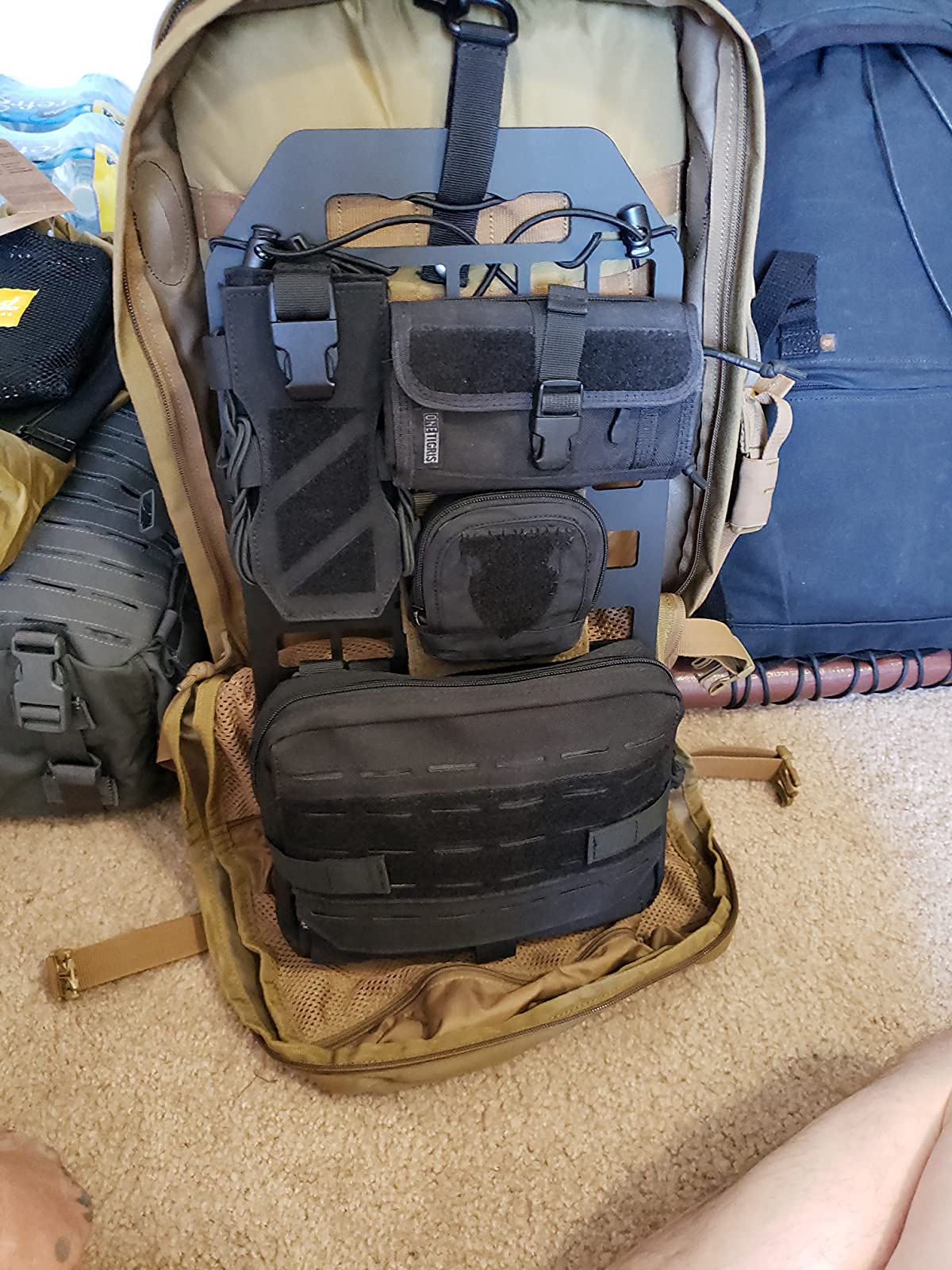 PETAC GEAR Rigid Insert MOLLE Panel Portable Gear Organizer with Carry