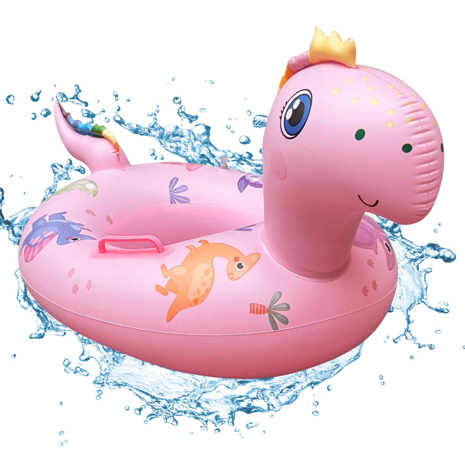 SOETDERT Anillo de Natación Inflable para Bebé, Asientos de Natación para Bebés, Flotador Hinchable para Bebé, Flotador Asas en Ambos Lados, Anillo Piscina para niños de 6 a 36 Meses