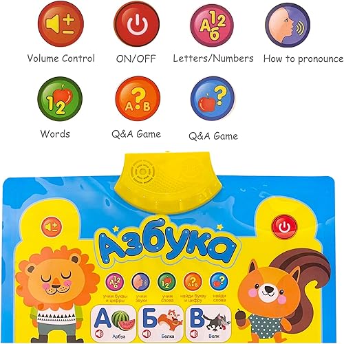 Miniatura 3 de Póster del alfabeto ruso para niños, juguetes con hablantes nativos, aprender para maniquíes, todo en uno, libros para niños