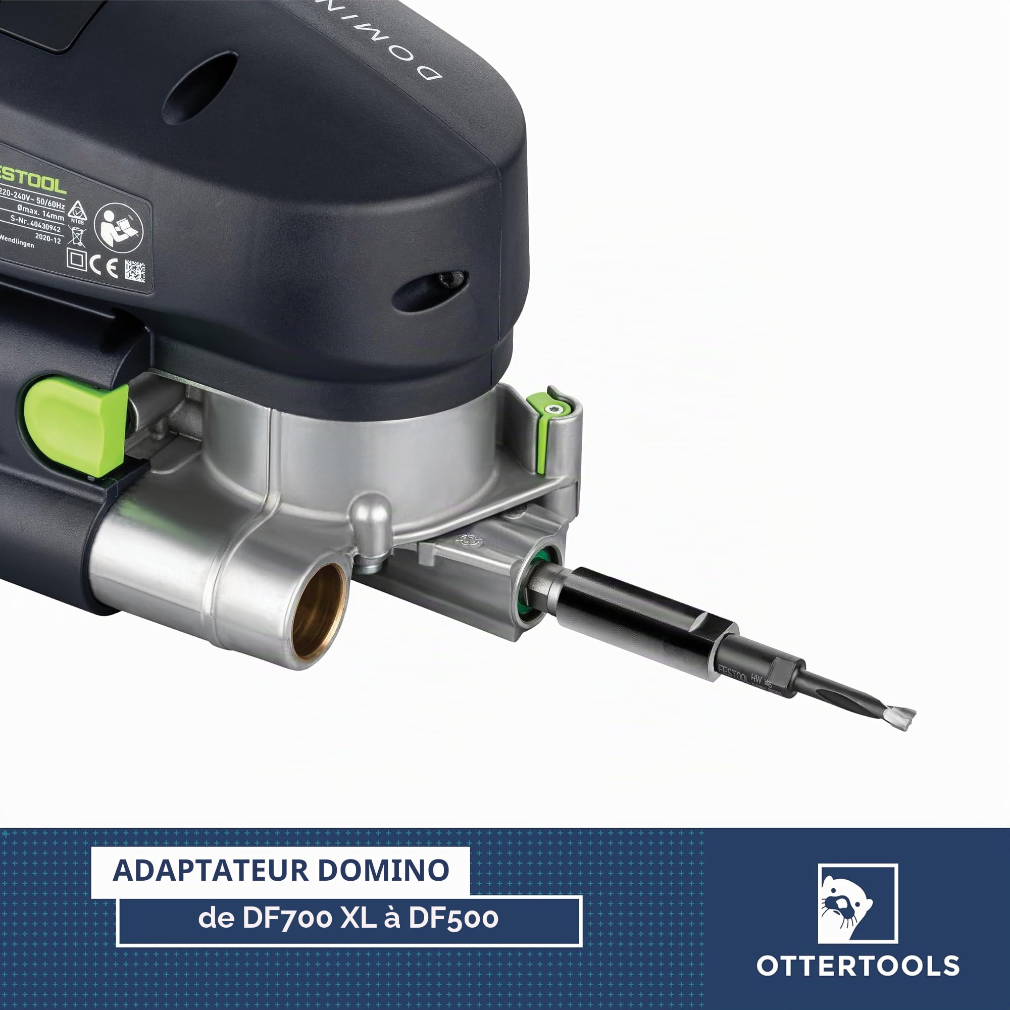 Adaptateur Domino DA01 adapte la fraise DF500 à la DF700 compatible avec Festool Domino DF700