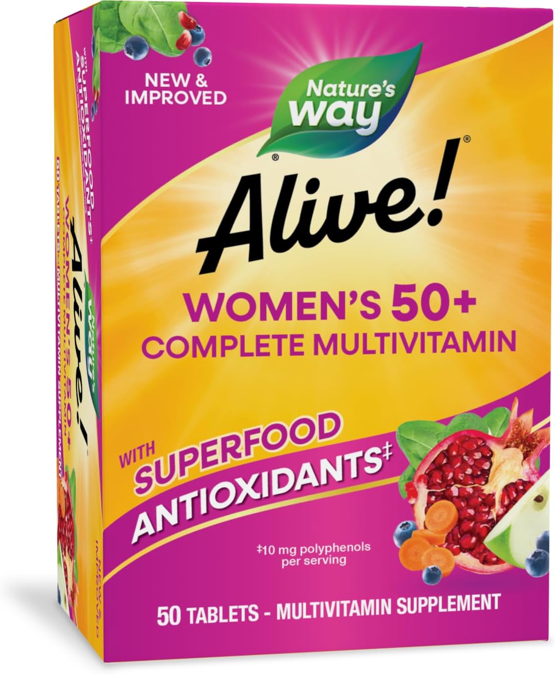 Amazon.com: Nature's Way Alive! Women's 50+ Complete Multivitamin ...