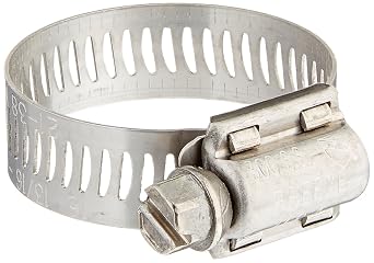 Breeze 63016H Marine Grade Power-Seal Stainless Steel Hose Clamp, Worm-Drive, SAE Size 16, 13/16" to 1-1/2" Diameter Range, 1/2" Band Width Pack of 10