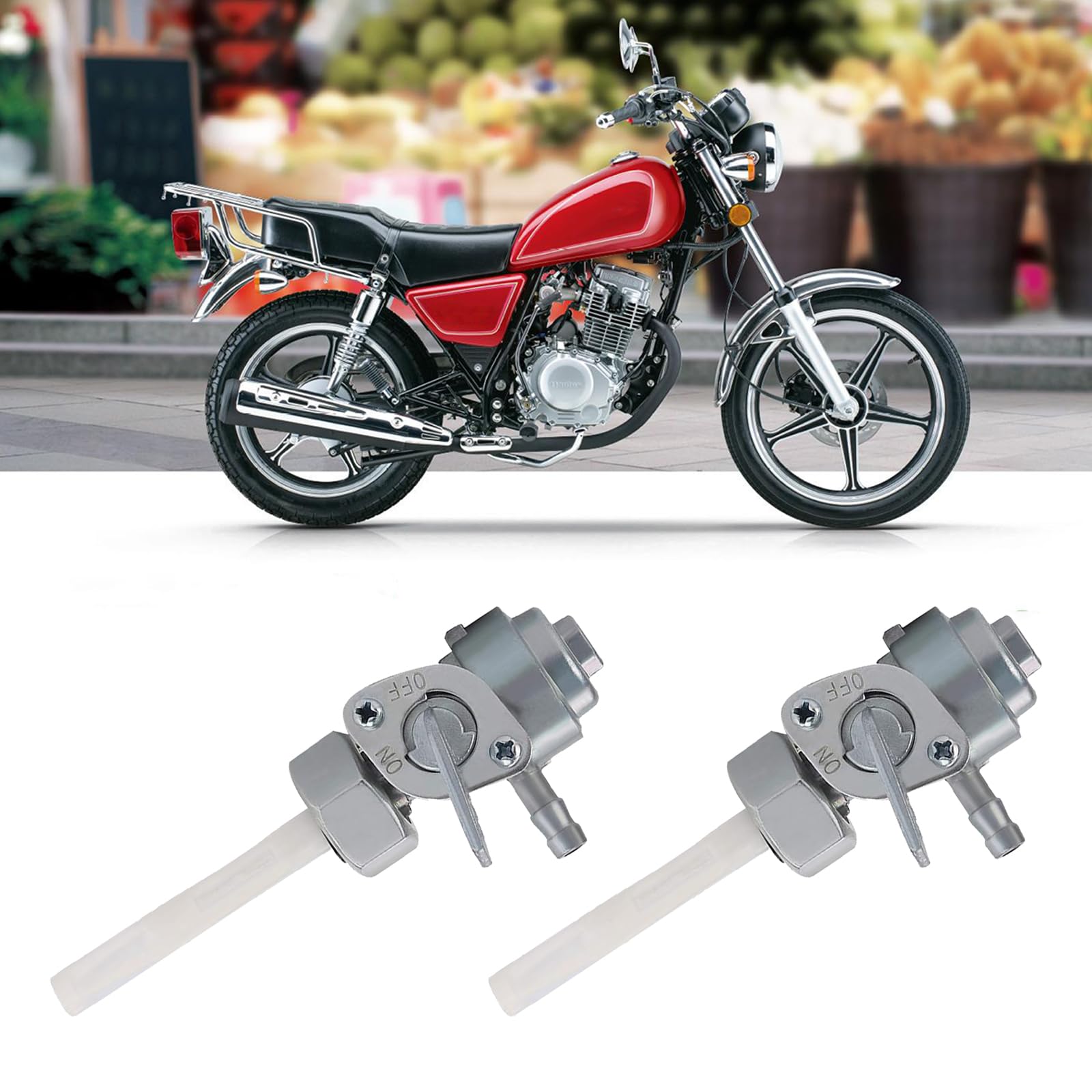 Interruttori Per Rubinetto Della Benzina, 2 Pcs Valvola Rubinetto Carburante con Coppetta, Filettatura Interna 14,5 mm, per Motore GX390 e Generatore a Benzina