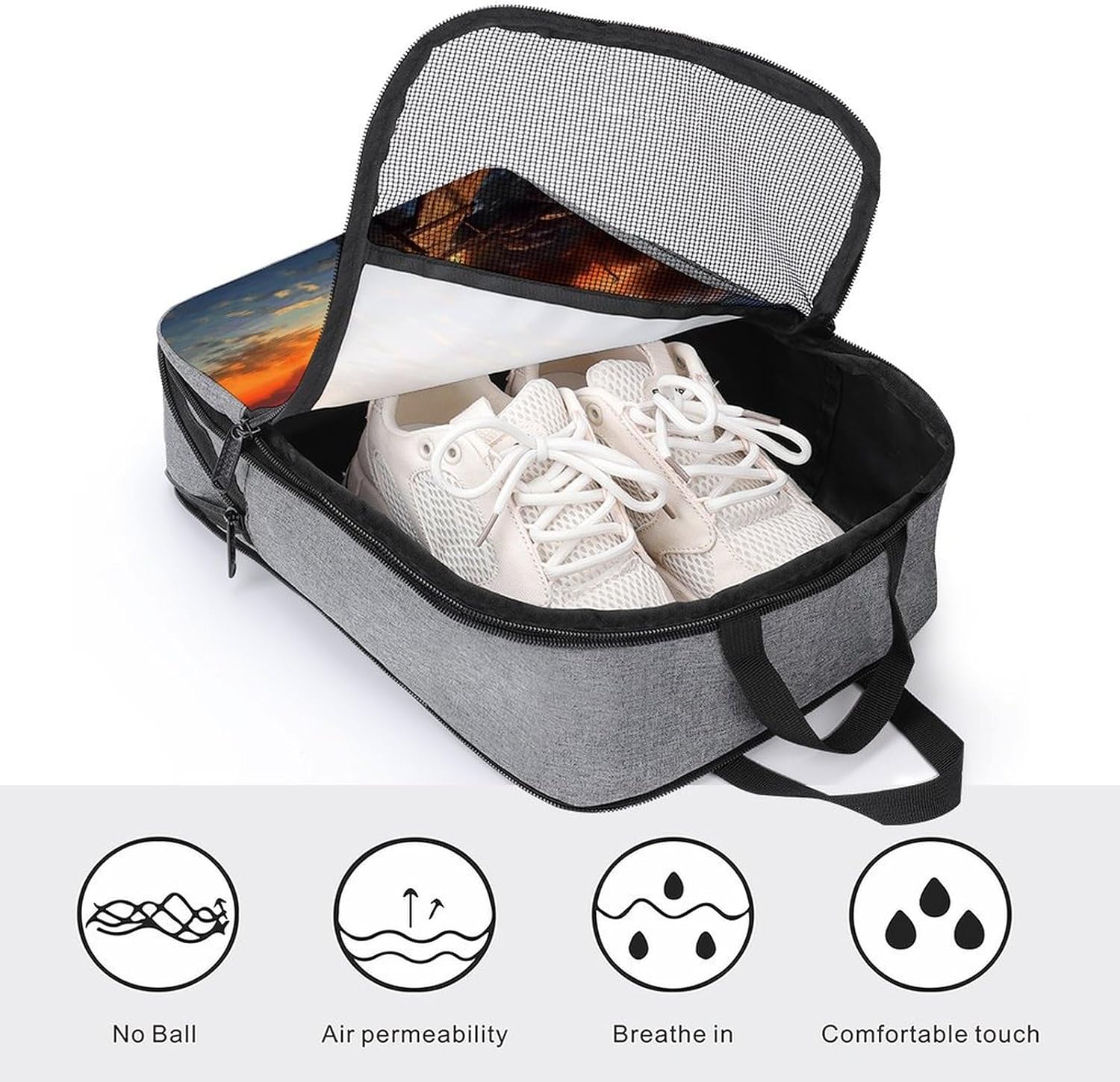 Shoe Bag, Sunset Scenery Printed Shoe Bag,storage Hanging Shoe Bag,bath Towel Storage Bag