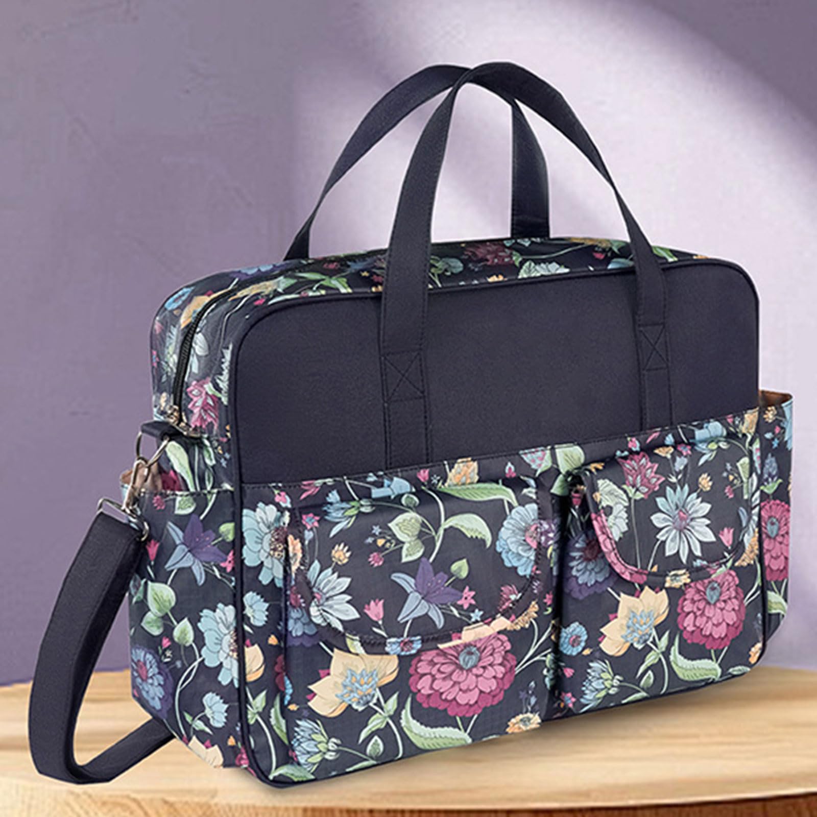 Borsa per pannolini da viaggio essenziale per mamme moderne Pannolino a tenuta stagna con cinghie per carrozzine Borsa multifunzione per mamma di grande capacità