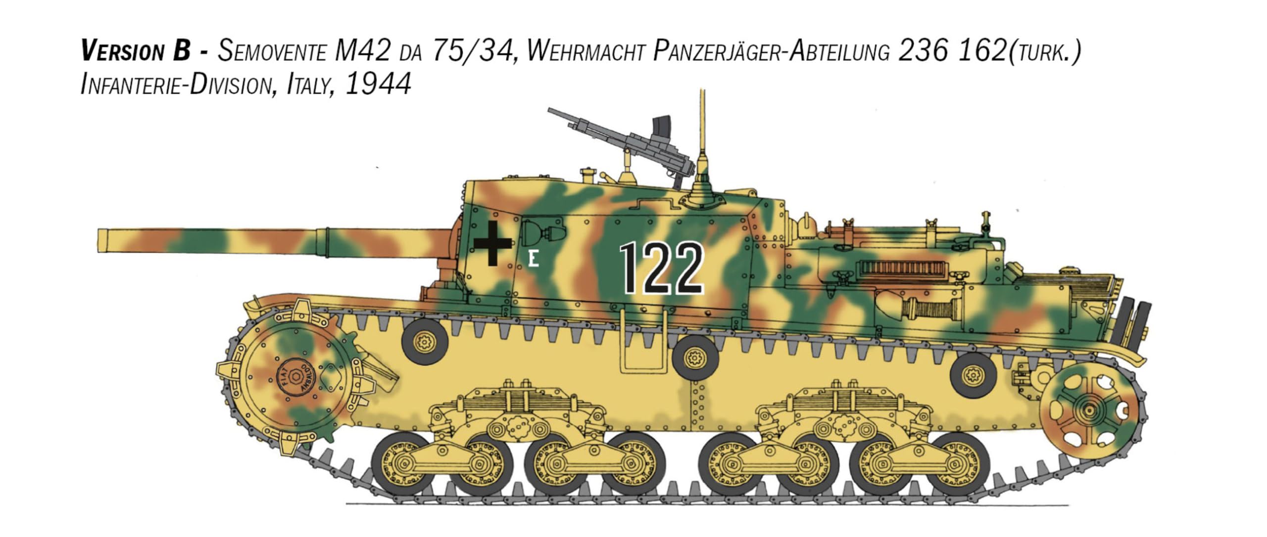 Italeri 6759 Samobieżny M42 75/34 Upgraded Edition, 1:35, plastikowy model/model z tworzywa sztucznego do montażu