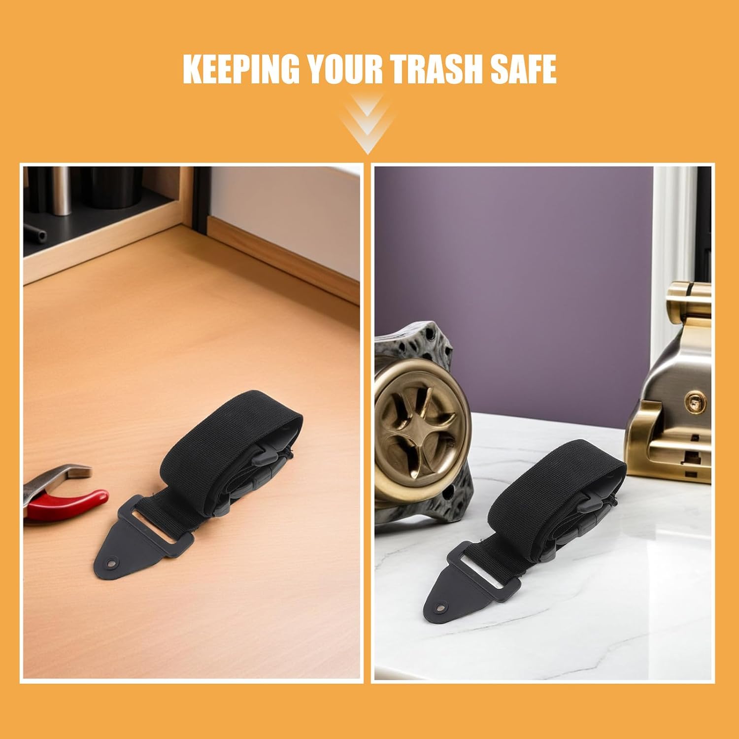 4pcs Trash Can Lid Lock: Trash Can Lid Rope and Bin Strap - Outdoor Garbage Bin Locking Belt for Animal Proof and Event Use