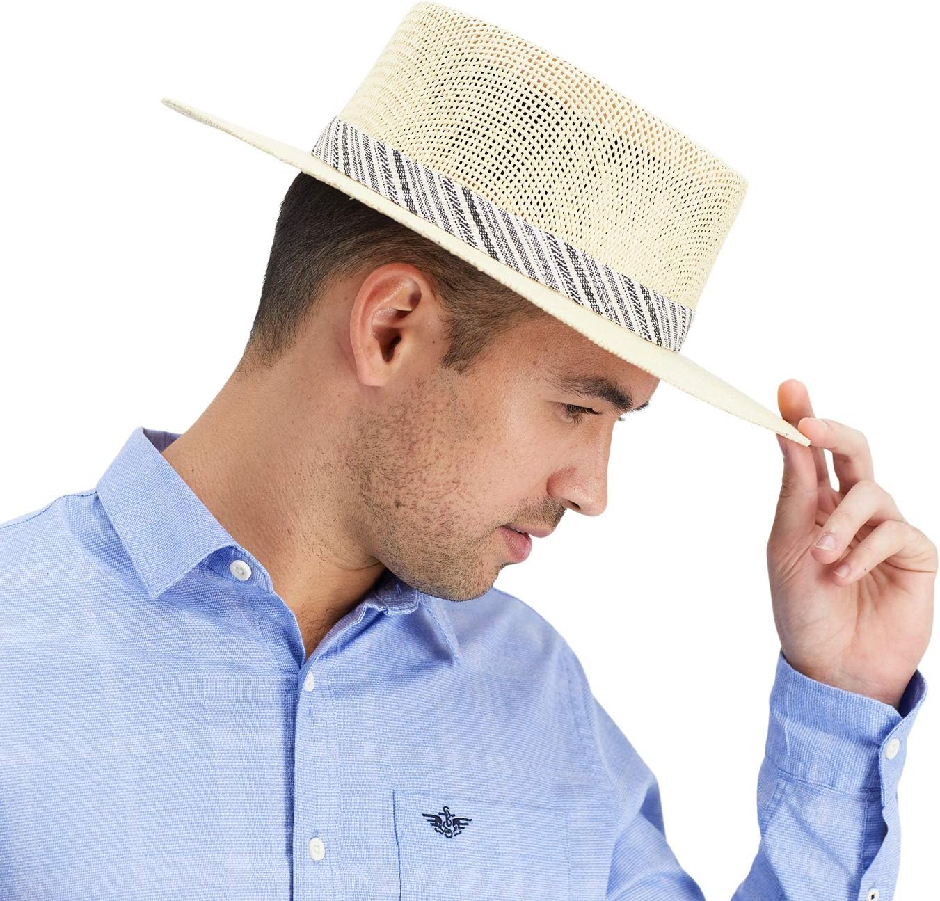 Dockers Men's Straw Fedora and Panama Hat