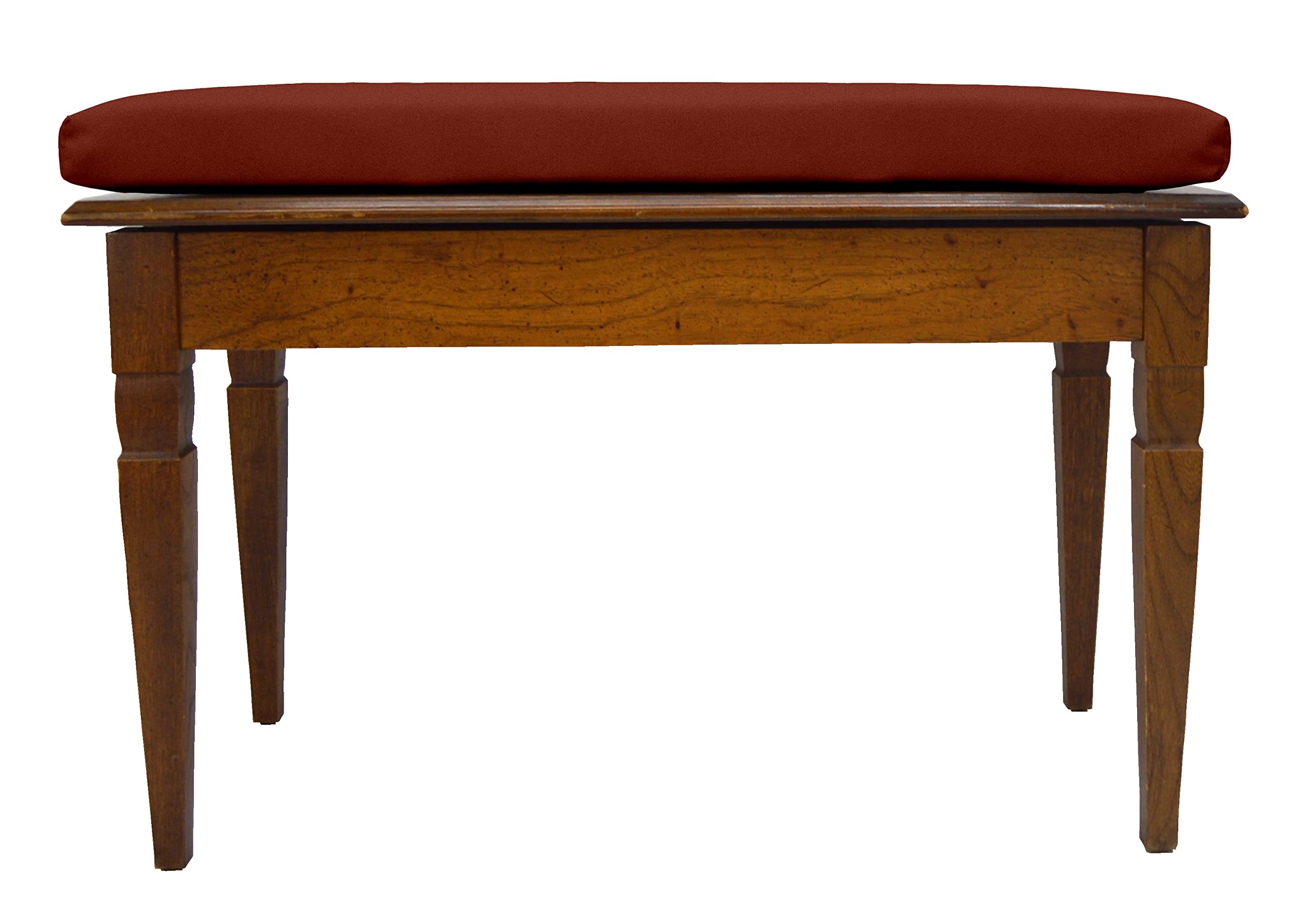 RSH Décor One ~ Elegant Functional Performance Velvet Piano Bench Cushion/Seat/Chair Pad ~ Choose Color (Gadsen Cranapple)