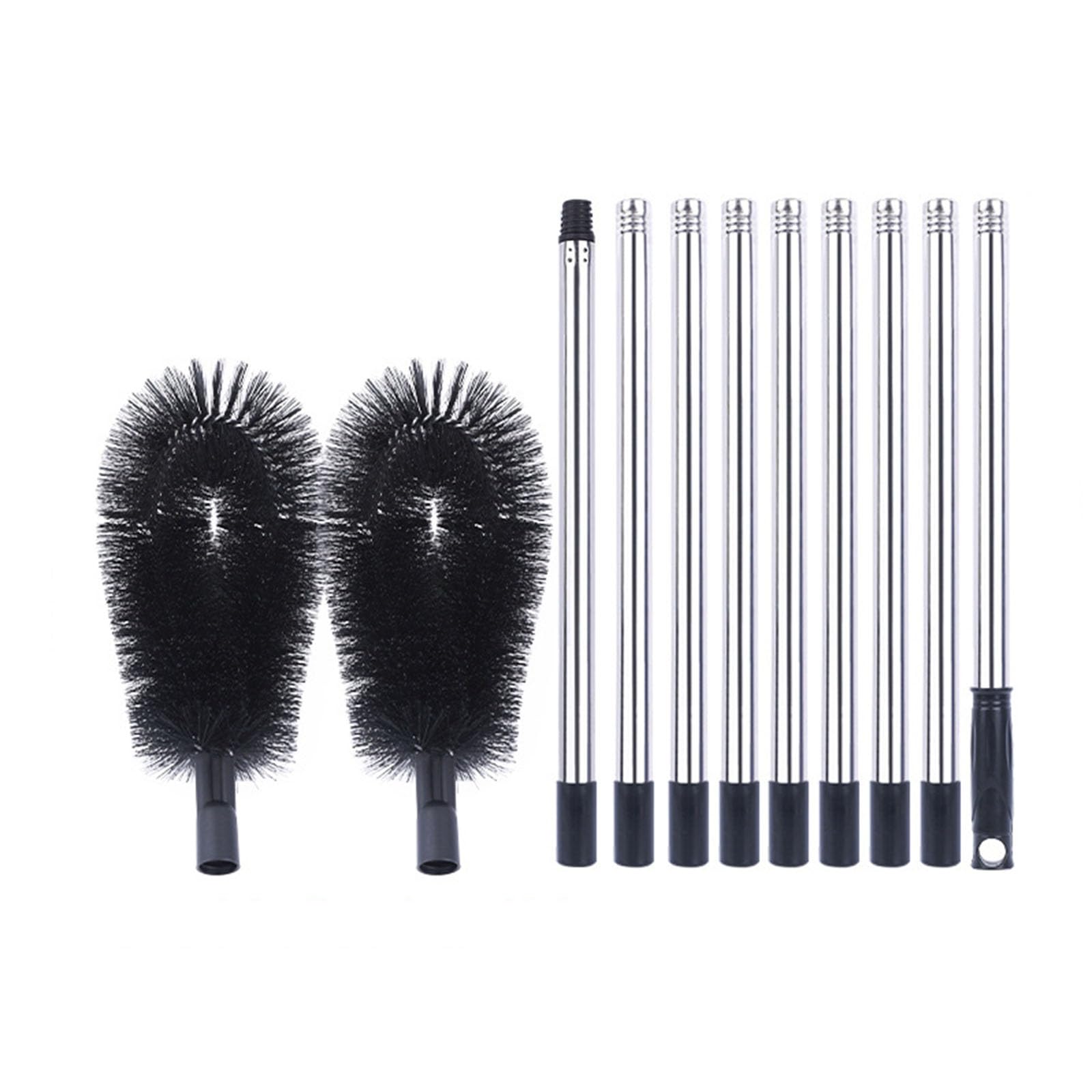 Nucelit Extended Roof Cleansing Structure 11.8ft Extendable Post Permanent Rustless Head for Outdoor Face Maintenance Extendable Border Cleansing Brush