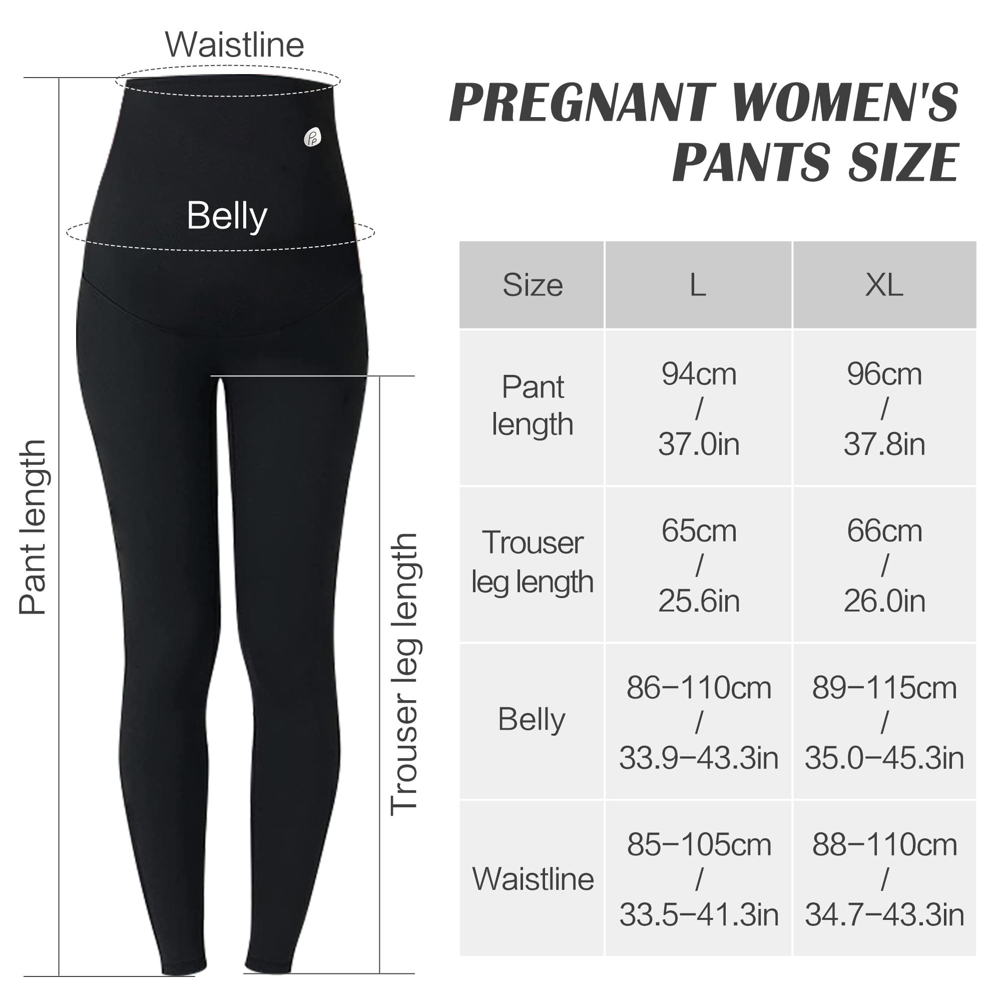 Legging Grossesse Maternité Thermique Chaud Hiver Doublé Polaire Pantalon Longs Opaque Noir Taille Haute Élastique Sports Yoga