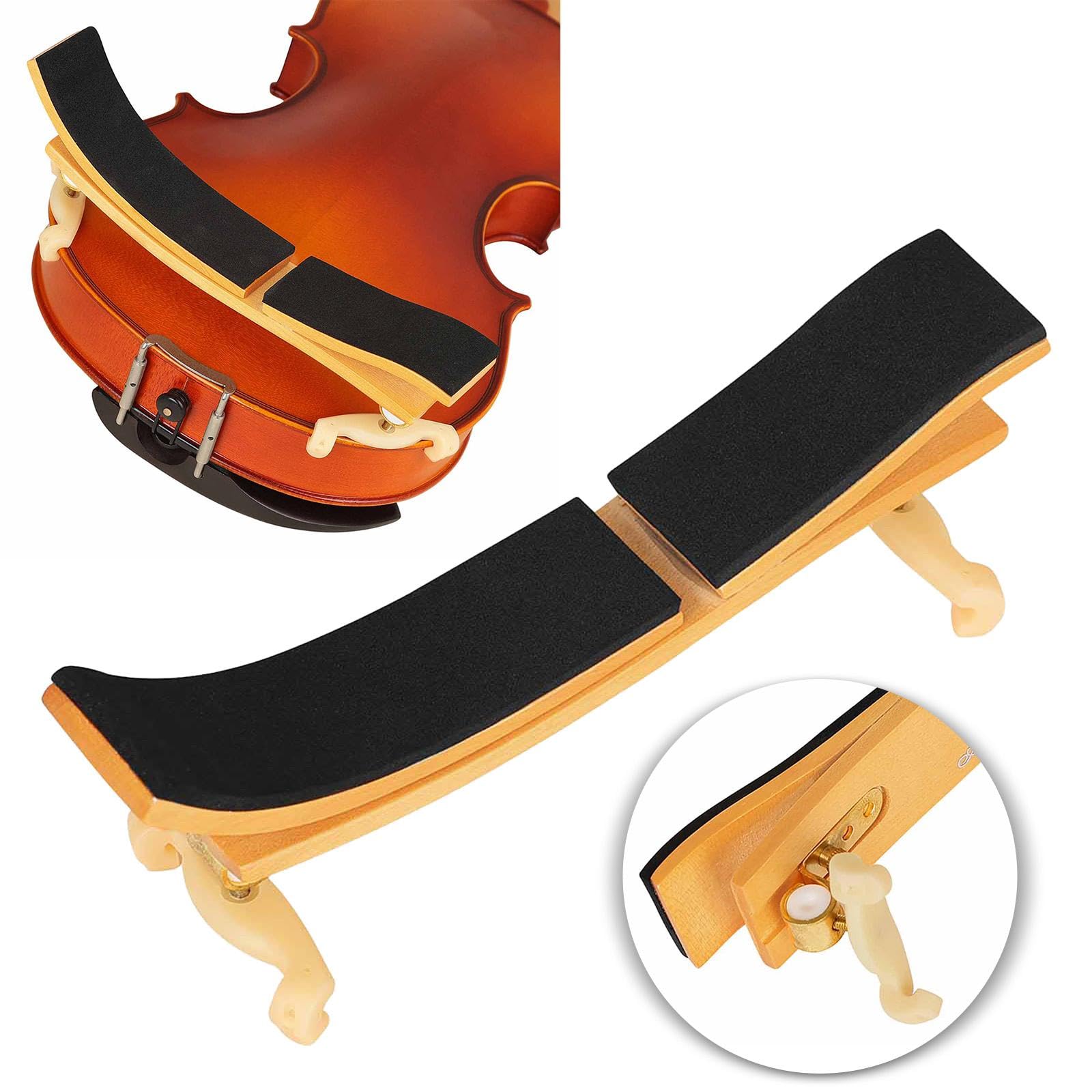 Support Épaulière Violon Accessoire Violon Pieds Réglables Silicone EVA Bois Métal Facile à Utiliser Adapté Aux Débutants Professionnels Familles Prat