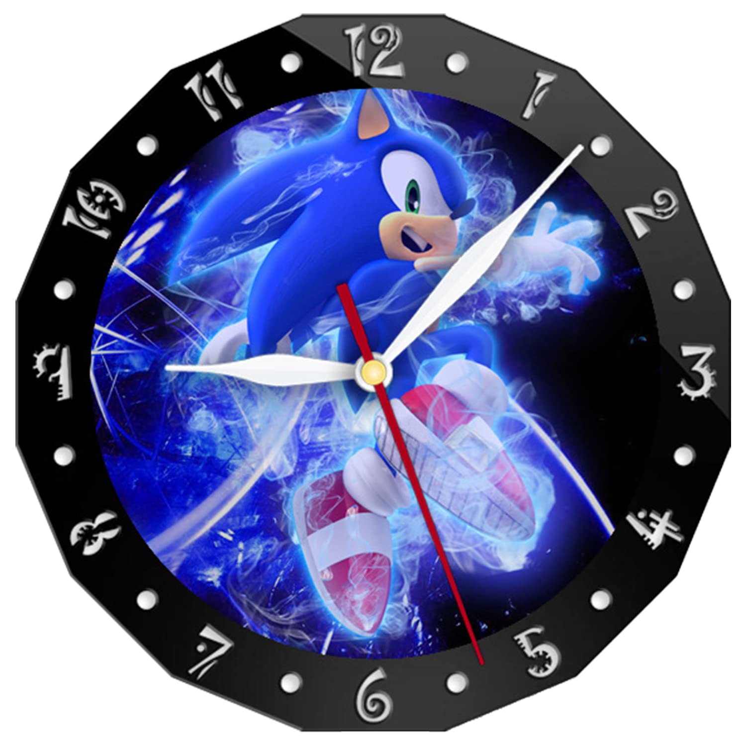 Buy Bonamana Anime Sonic Hedgehog Desk Clock for Kids Round Children's